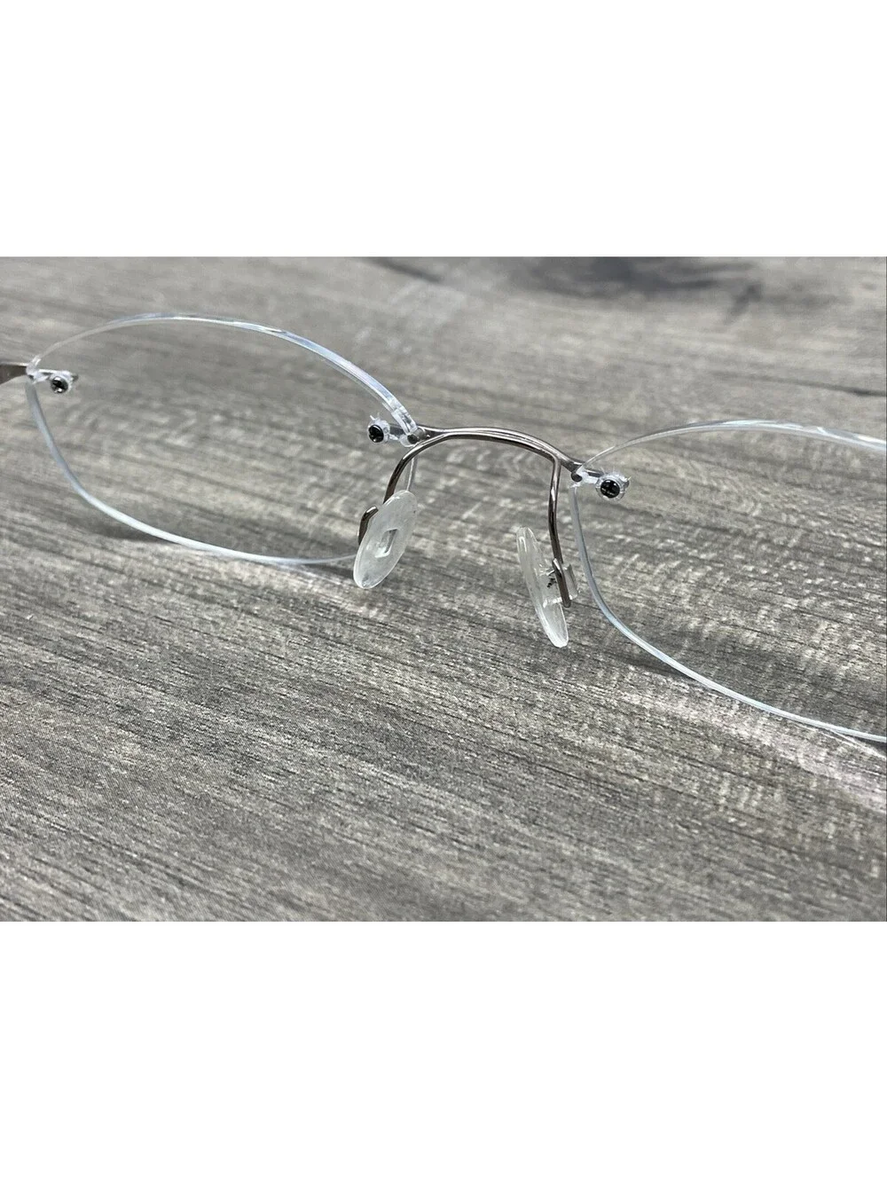 Calvin Klein 635 43 Eyeglasses Frames Silver Rimless Rim 48[]19-140 Frames Only